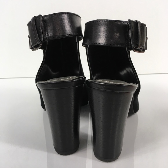 Tahari Margaret Black Suede Open Toe Shootie 8.5 - Picture 5 of 8